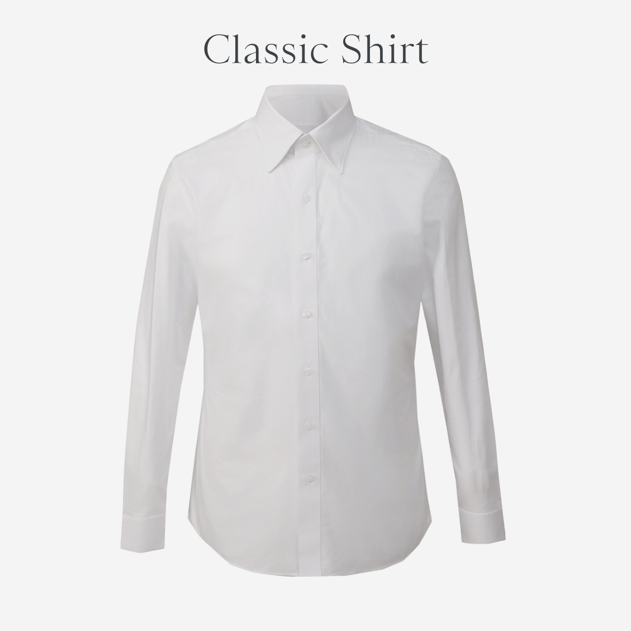 Custom White Classic Dress Shirt