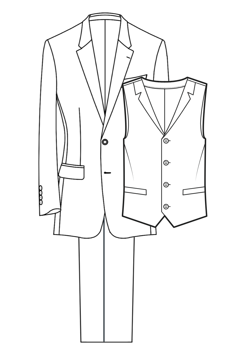 Mens Custom 3 Piece Suit