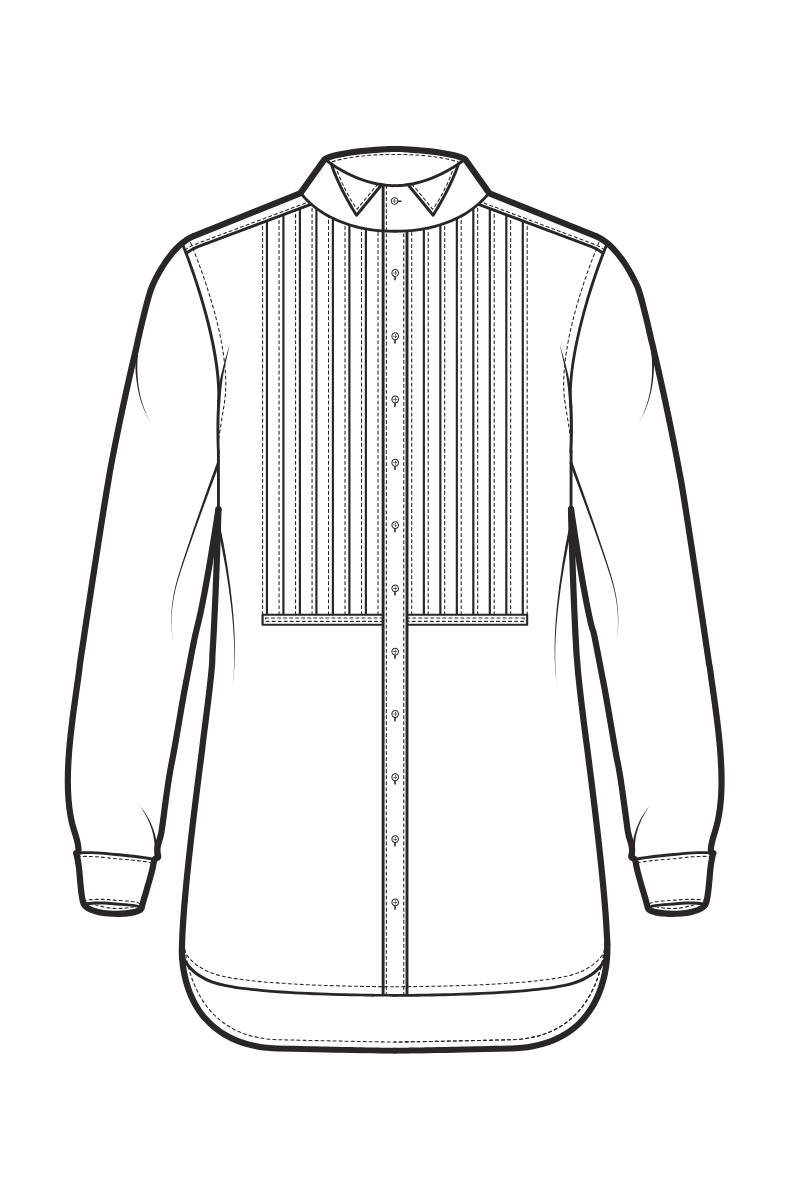 Mens Custom Tuxedo Shirt