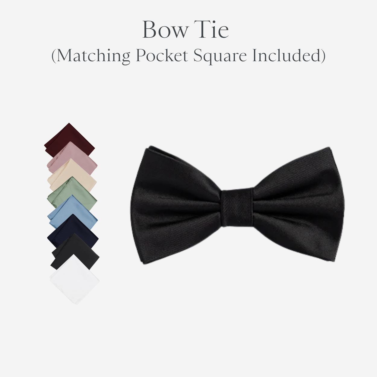 Groomsmen Bow Ties with Pocket Squares