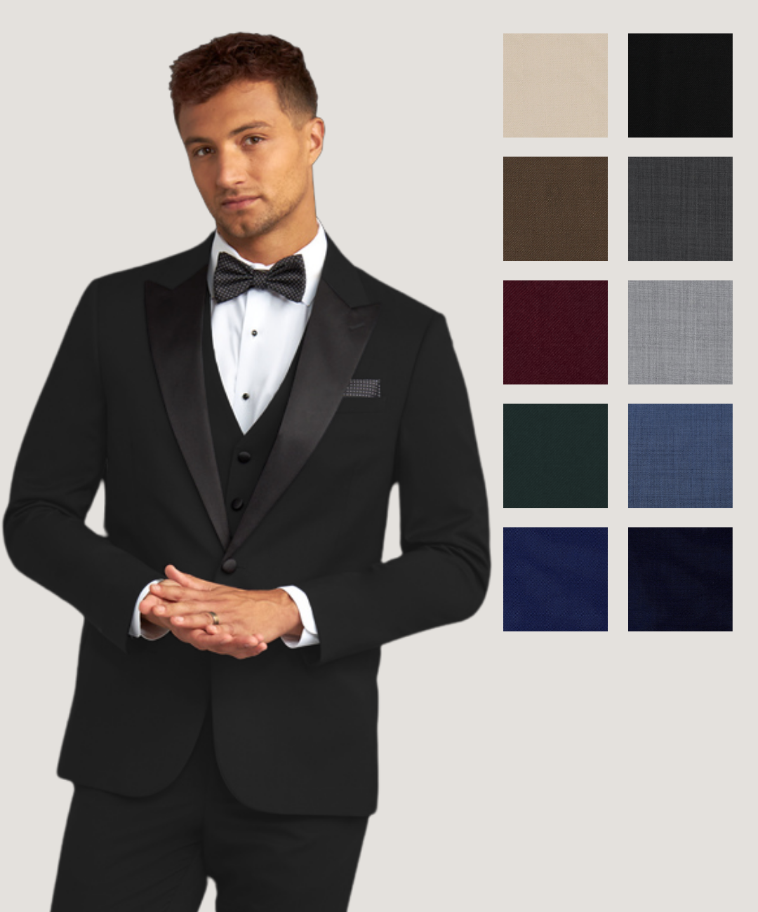Peak Lapel Groomsman Tuxedo