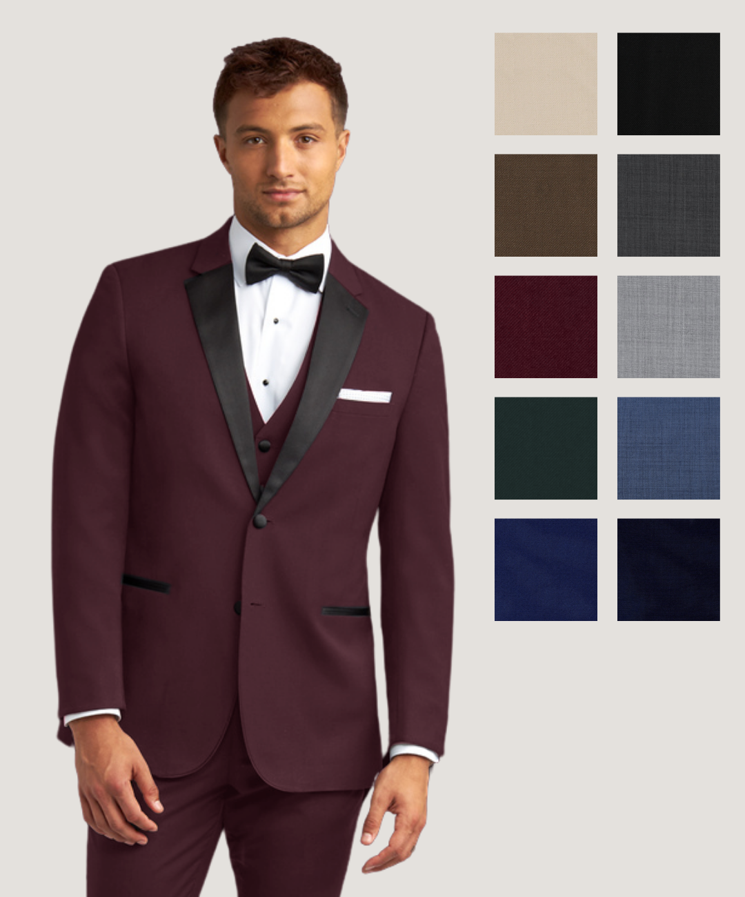 Notch Lapel Groomsman Tuxedo