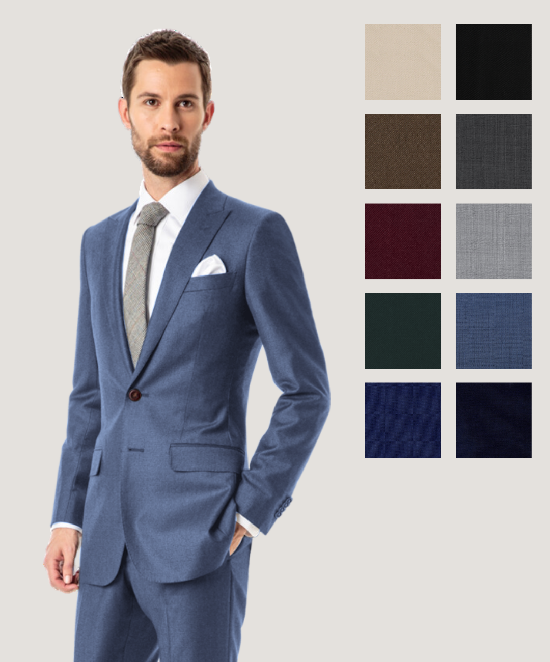 Peak Lapel Groomsman Suit
