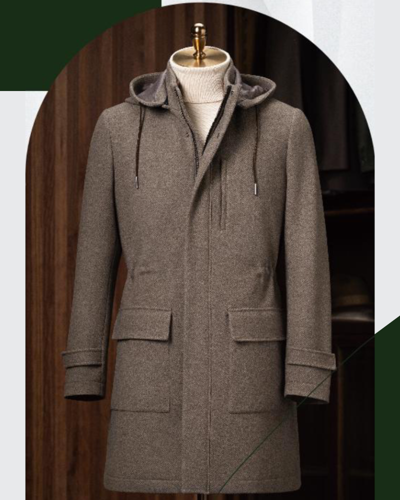The Abiti - Men's Wool Hooded Overcoat - Arthur + Lucca The Abiti - Men's Wool Hooded Overcoat - Arthur + Lucca