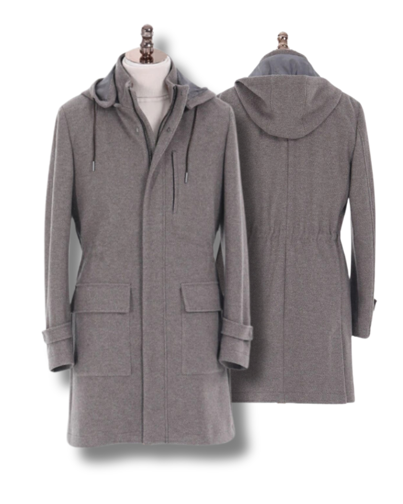 The Abiti - Men's Wool Hooded Overcoat - Arthur + Lucca