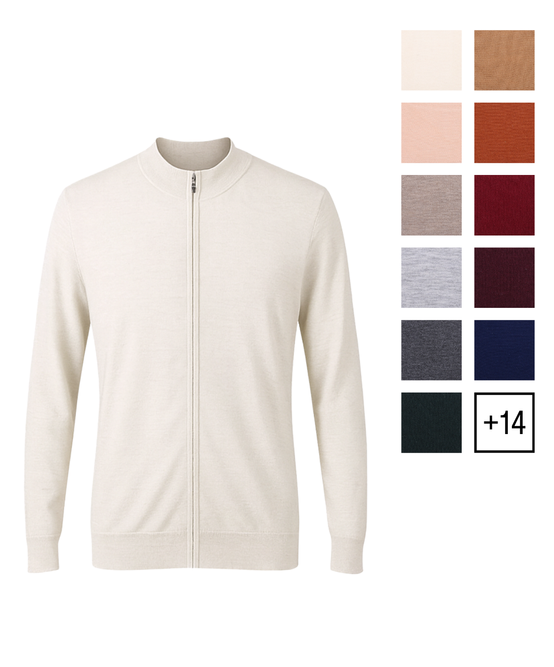 Men's Custom Mock Neck Zip Sweater