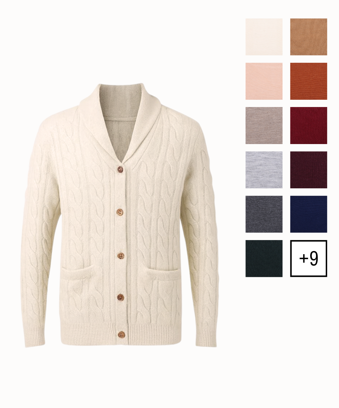 Men's Custom Shawl Lapel Cardigan