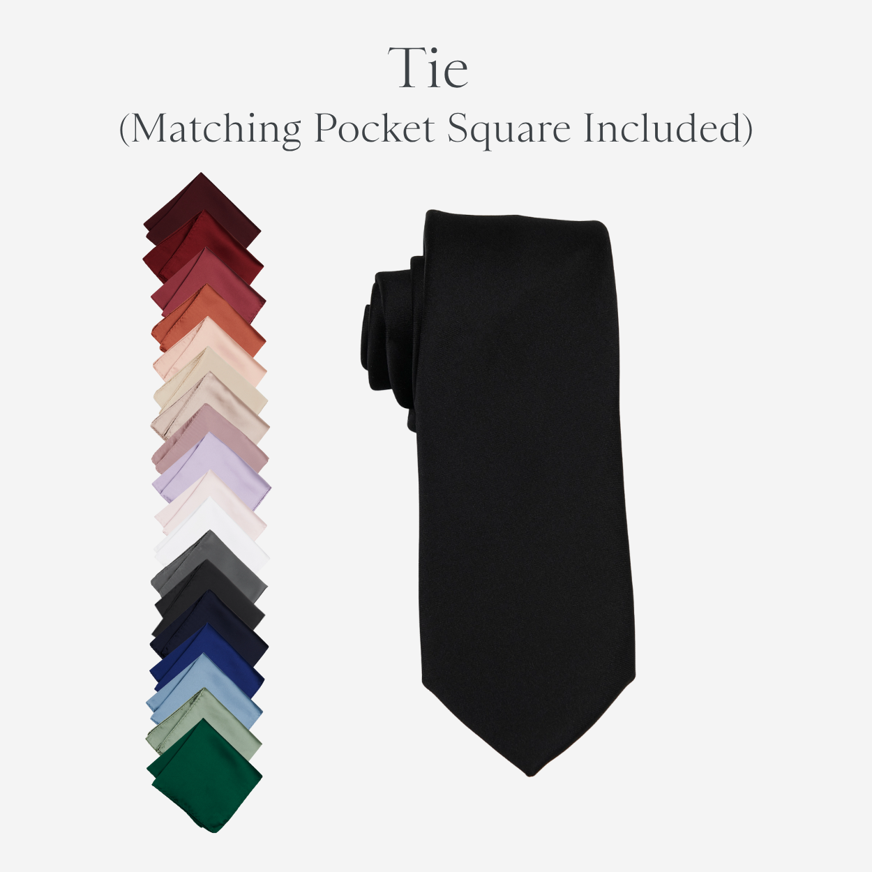 Groomsmen Ties with Pocket Squares