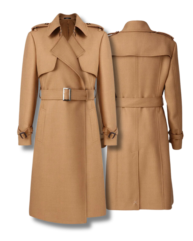 The Adria - Women's Wool Trench Coat - Arthur + Lucca