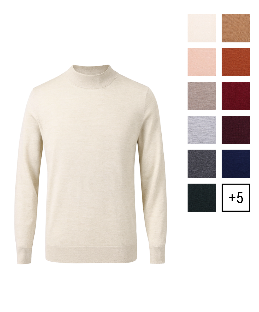 Men's Custom Mock Neck Sweater