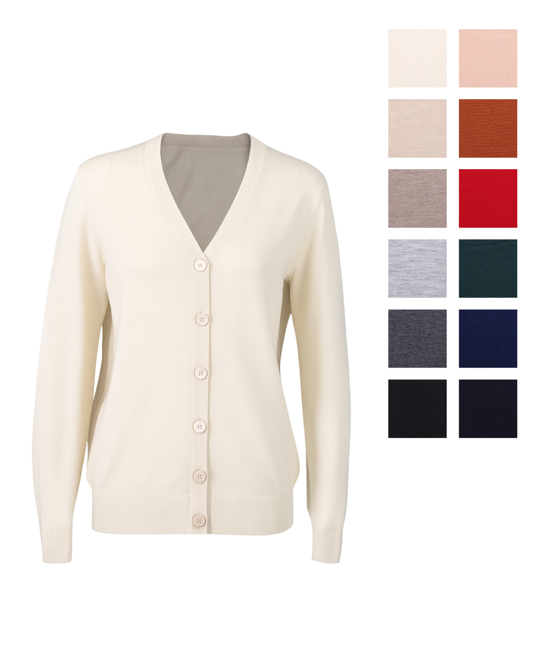 Women's Custom V Neck Cardigan